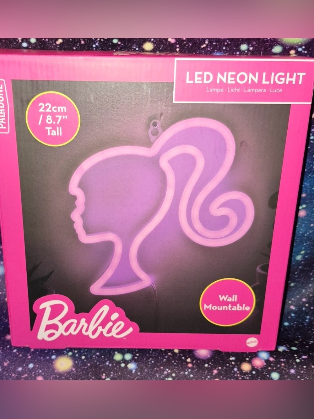 Barbie Pink & Purple LED Silhouette Wall Light